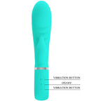 PRETTY LOVE - VIBRATEUR MULTIFONCTIONNEL POINT G PRESCOTT, VERT AQUA
