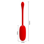 PRETTY LOVE - JULIUS WATERPROOF-RECHARGEABLE VIBRATING EGG, RED