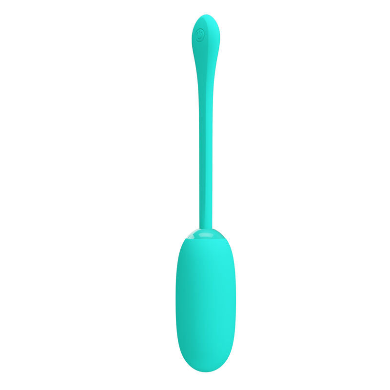 PRETTY LOVE - JULIUS WATERPROOF-RECHARGEABLE VIBRATING EGG, AQUA GREEN
