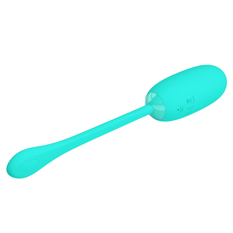 PRETTY LOVE - JULIUS WATERPROOF-RECHARGEABLE VIBRATING EGG, AQUA GREEN