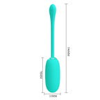 PRETTY LOVE - JULIUS WATERPROOF-RECHARGEABLE VIBRATING EGG, AQUA GREEN