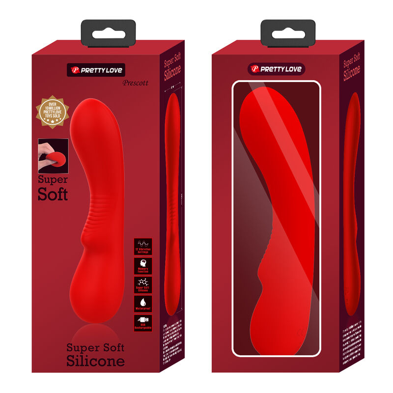 JOLI AMOUR - VIBRATEUR RECHARGEABLE PRESCOTT ROUGE