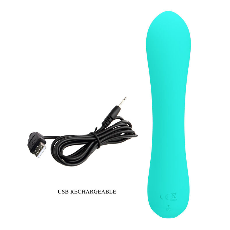 JOLI AMOUR - VIBRATEUR RECHARGEABLE PRESCOTT, VERT D'EAU