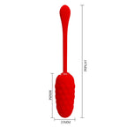 PRETTY LOVE - RED RECHARGEABLE MARINE TEXTURE VIBRATING EGG