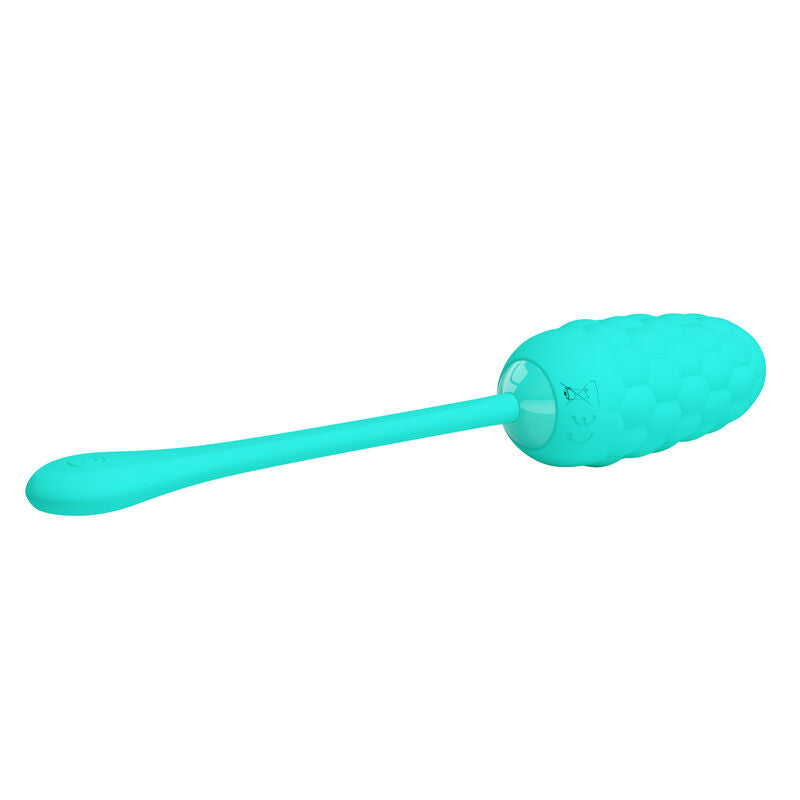 PRETTY LOVE - RECHARGEABLE AQUA GREEN MARINE TEXTURE VIBRATING EGG
