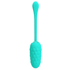 PRETTY LOVE - RECHARGEABLE AQUA GREEN MARINE TEXTURE VIBRATING EGG