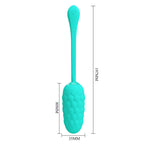 PRETTY LOVE - RECHARGEABLE AQUA GREEN MARINE TEXTURE VIBRATING EGG