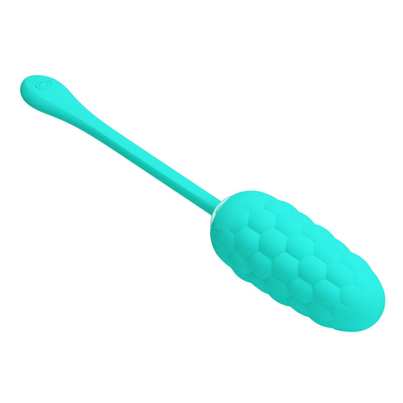 PRETTY LOVE - RECHARGEABLE AQUA GREEN MARINE TEXTURE VIBRATING EGG