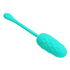 PRETTY LOVE - RECHARGEABLE AQUA GREEN MARINE TEXTURE VIBRATING EGG