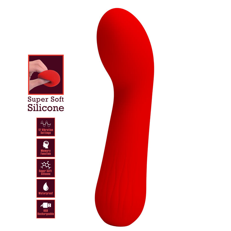 JOLI AMOUR - VIBRATEUR ROUGE FAUN RECHARGEABLE