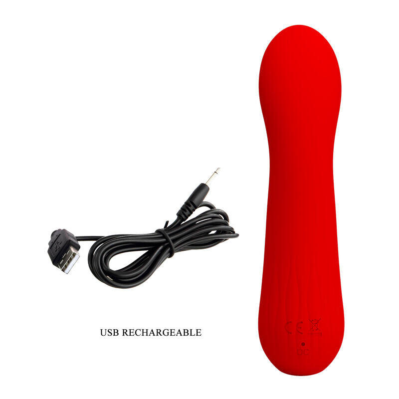JOLI AMOUR - VIBRATEUR ROUGE FAUN RECHARGEABLE