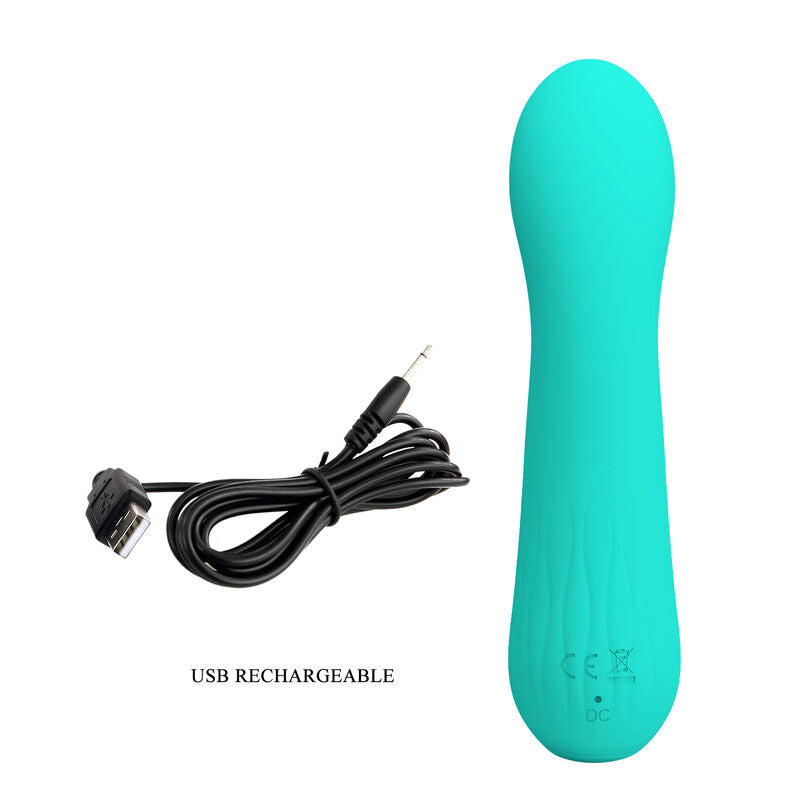 PRETTY LOVE - VIBRATEUR RECHARGEABLE FAUN, VERT AQUA