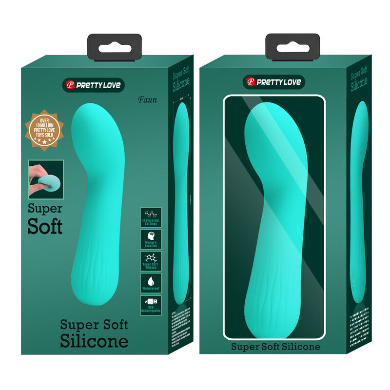 PRETTY LOVE - VIBRATEUR RECHARGEABLE FAUN, VERT AQUA