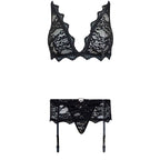 LIVCO CORSETTI FASHION - BELITA LC 90231 SOUTIEN-GORGE + CULOTTE + SOUTIEN-GORGE NOIR L/XL
