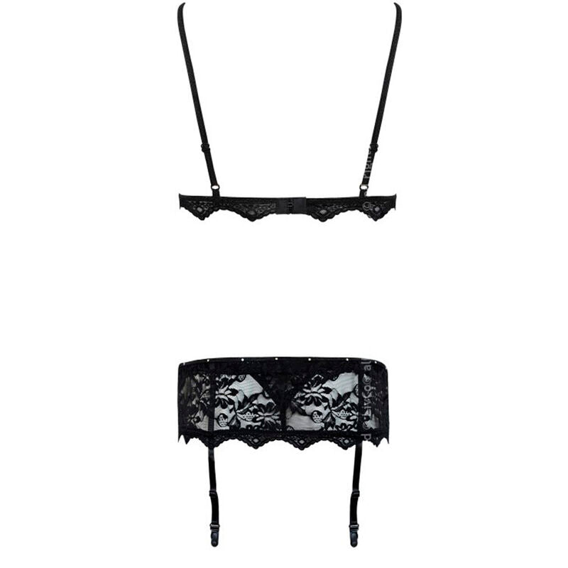LIVCO CORSETTI FASHION - BELITA LC 90231 SOUTIEN-GORGE + CULOTTE + SOUTIEN-GORGE NOIR L/XL
