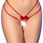 CHILIROSE - CR 4695 BABYDOLL AND RED THONG S/M