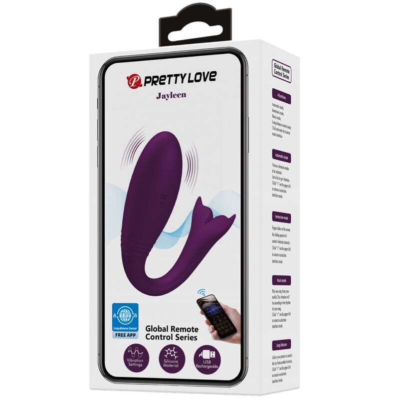 JRETTY LOVE - APPLICATION JAYLEEN VIBRATEUR TÉLÉCOMMANDÉ VIOLETTE
