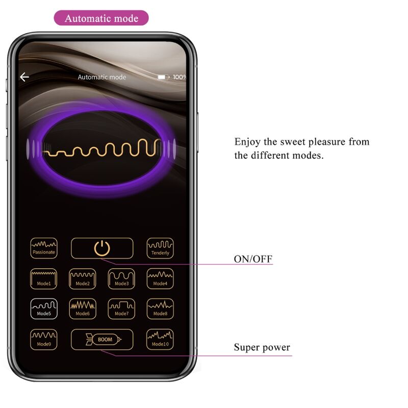 JRETTY LOVE - APPLICATION JAYLEEN VIBRATEUR TÉLÉCOMMANDÉ VIOLETTE