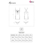 LIVCO CORSETTI FASHION - KARONIN LC 90628 CHEMISE + CULOTTE NOIRE L/XL