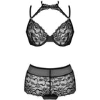 LIVCO CORSETTI FASHION - LINERA FOR THE SENSES COLLECTION BRA + BLACK PANTY
