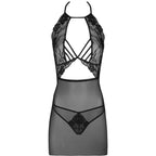 LIVCO CORSETTI FASHION - MALVIAMI LC 90625 CHEMISE + CULOTTE NOIRE L/XL