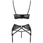 LIVCO CORSETTI FASHION - MORIDAM LC 90552 SOUTIEN-GORGE + SOUTIEN-GORGE + PANTALON NOIR L/XL
