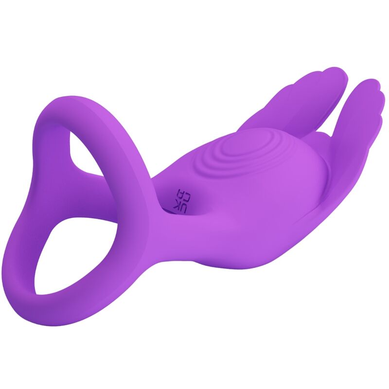 PRETTY LOVE - ANNEAU PÉNIS VIBRANT SILAS 7 VIBRATIONS EN SILICONE VIOLETTE