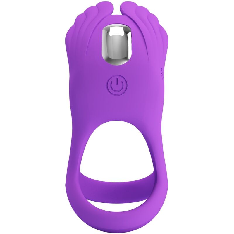 PRETTY LOVE - ANNEAU PÉNIS VIBRANT SILAS 7 VIBRATIONS EN SILICONE VIOLETTE