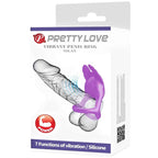 PRETTY LOVE - ANNEAU PÉNIS VIBRANT SILAS 7 VIBRATIONS EN SILICONE VIOLETTE