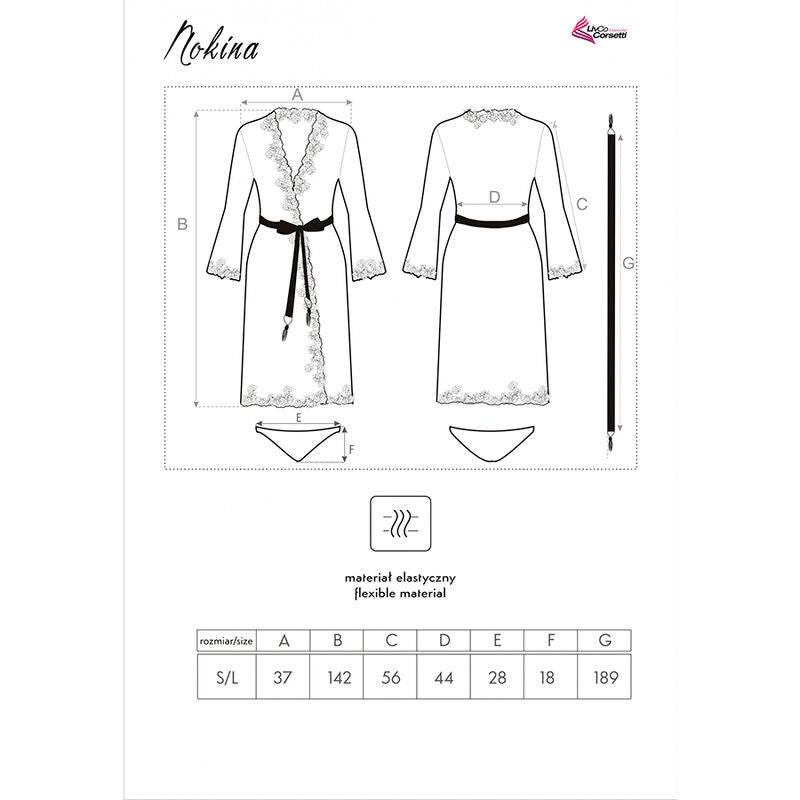 LIVCO CORSETTI FASHION - ROBE + CULOTTE NOKINA LC XG055 NOIRE TAILLE UNIQUE