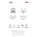 LIVCO CORSETTI FASHION - PALMENOM LC 90614 BRA + BLACK PANTS L/XL