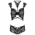 LIVCO CORSETTI FASHION - PALMENOM LC 90614 BRA + BLACK PANTS L/XL