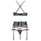 LIVCO CORSETTI FASHION - SNEHANA LC 90443 SOUTIEN-GORGE + SOUTIEN-GORGE + CULOTTE NOIRE L/XL