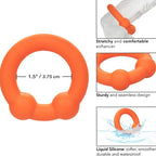 CALEXOTICS - BAGUE ALPHA DOUBLE BALLE ORANGE