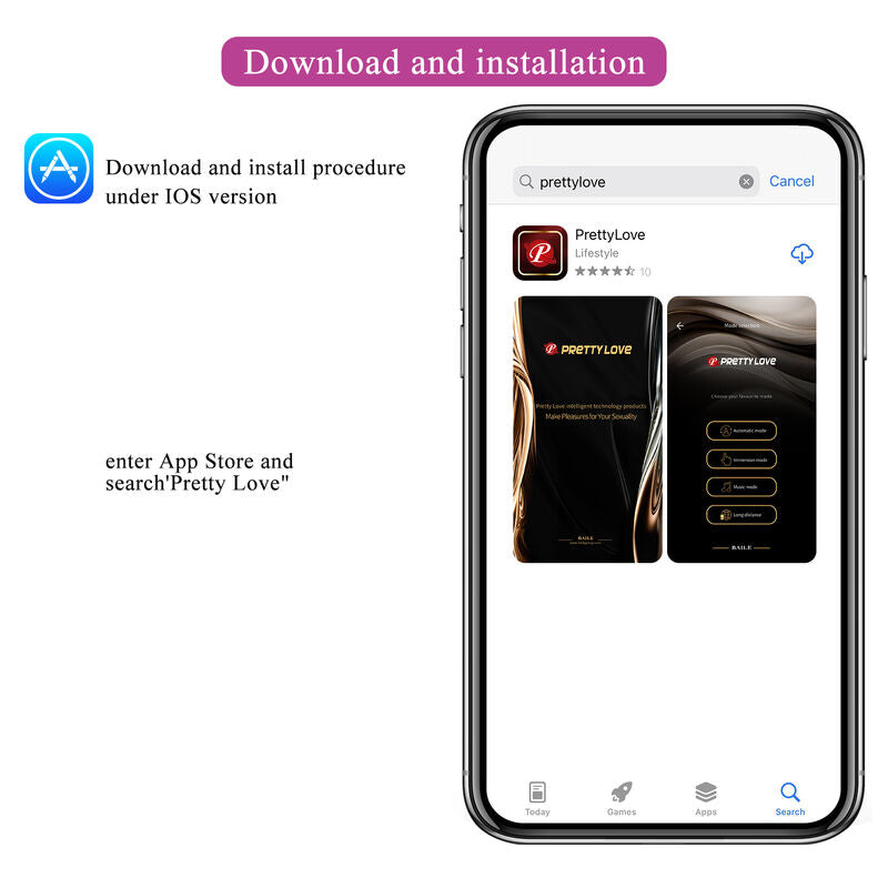 PRETTY LOVE - HECTOR ELECTROSHOCK VIBRATOR WITH APP CONTROL PURPLE