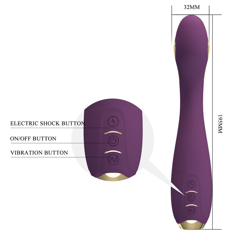 PRETTY LOVE - HECTOR ELECTROSHOCK VIBRATOR WITH APP CONTROL PURPLE
