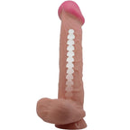 PRETTY LOVE - REALISTIC SLIDING SKIN SERIES DILDO WITH SLIDING SKIN SUCTION CUP BROWN 26 CM