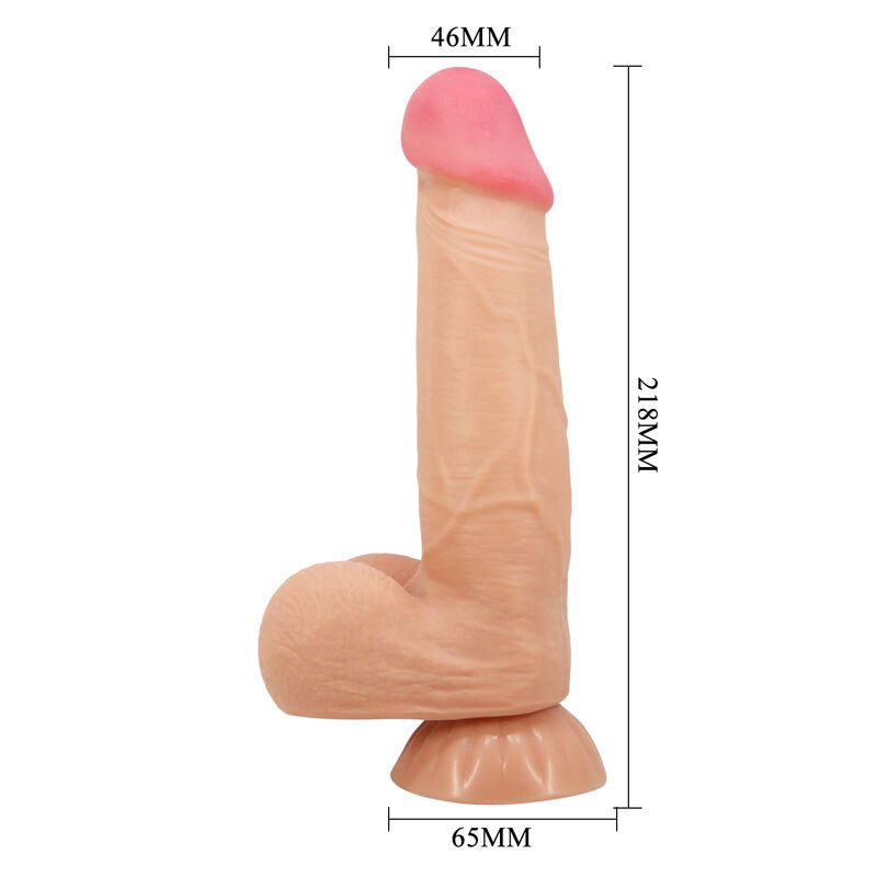 PRETTY LOVE - REALISTIC SLIDING SKIN SERIES DILDO WITH SLIDING SKIN SUCTION CUP 21.8 CM