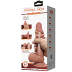 PRETTY LOVE - REALISTIC SLIDING SKIN SERIES DILDO WITH SLIDING SUCTION CUP IN BROWN LEATHER 21.8 CM