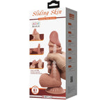 PRETTY LOVE - REALISTIC SLIDING SKIN SERIES DILDO WITH SLIDING SUCTION CUP IN BROWN LEATHER 20.6 CM