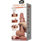 PRETTY LOVE - REALISTIC SLIDING SKIN SERIES DILDO WITH SLIDING SUCTION CUP IN BROWN LEATHER 19.4 CM