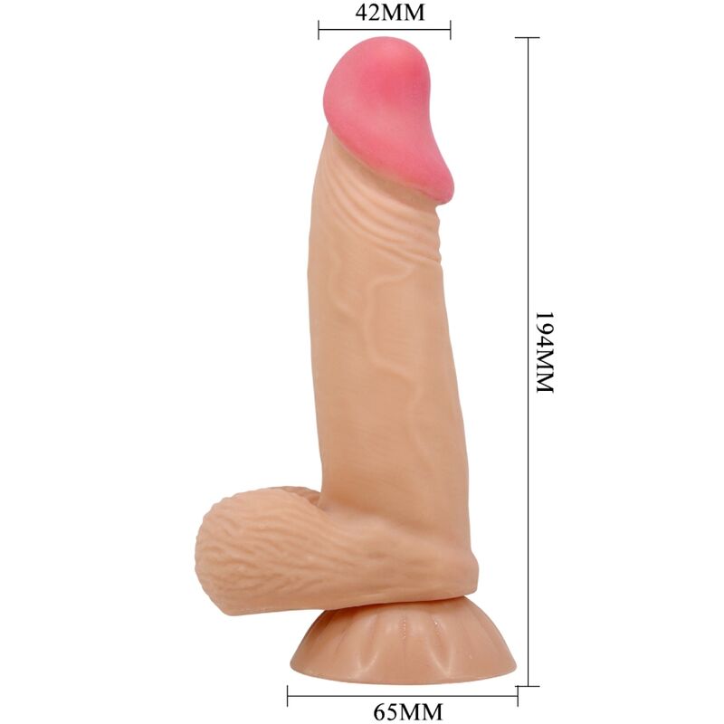 PRETTY LOVE - REALISTIC SLIDING SKIN SERIES DILDO WITH SLIDING SKIN SUCTION CUP 19.4 CM