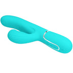 PRETTY LOVE - PERLITA VIBRATEUR POINT G MULTIFONCTIONNEL 3 EN 1, VERT AQUA