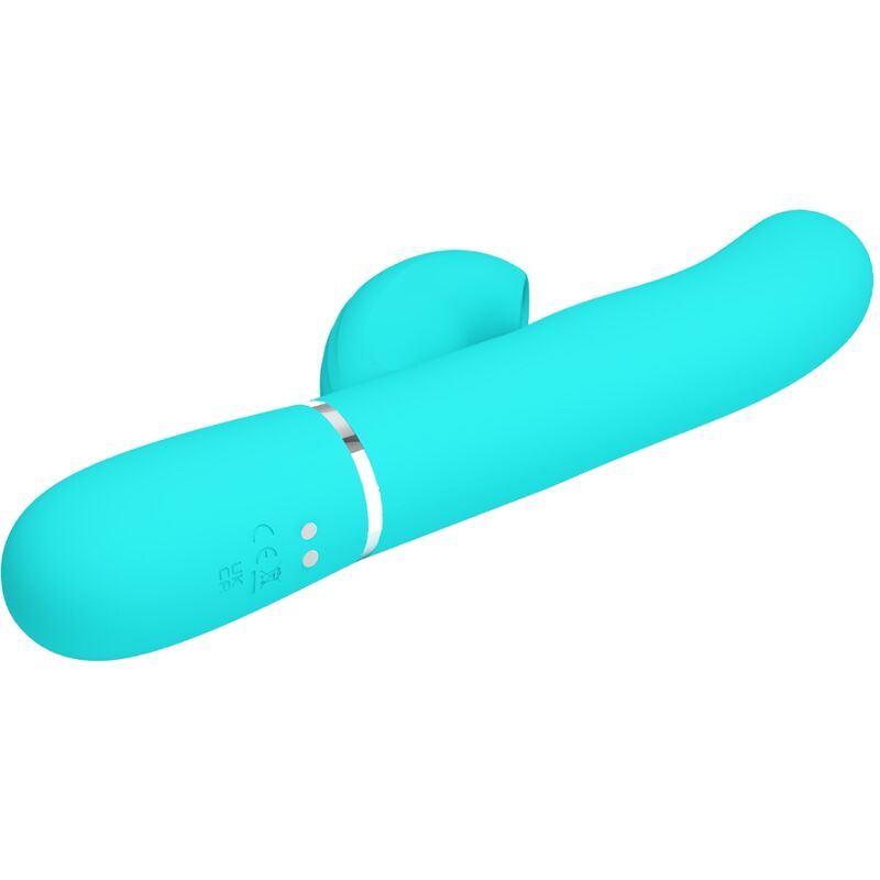 PRETTY LOVE - PERLITA VIBRATEUR POINT G MULTIFONCTIONNEL 3 EN 1, VERT AQUA