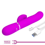 PRETTY LOVE - PERLITA VIBRATEUR POINT G MULTIFONCTIONNEL 3 EN 1 (VIOLET)