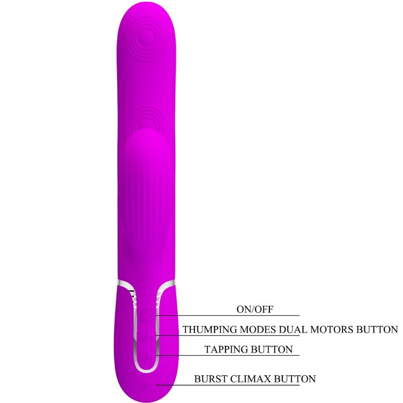 PRETTY LOVE - PERLITA VIBRATEUR POINT G MULTIFONCTIONNEL 3 EN 1 (VIOLET)
