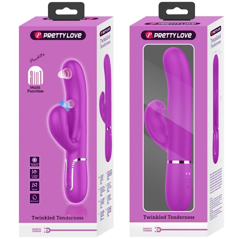 PRETTY LOVE - PERLITA VIBRATEUR POINT G MULTIFONCTIONNEL 3 EN 1 (VIOLET)