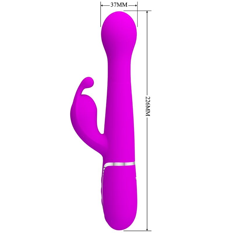 PRETTY LOVE - DEJON RABBIT 3-IN-1 MULTIFUNCTIONAL VIBRATOR (PURPLE)