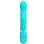 JOLI AMOUR - VIBRATEUR LAPIN COALE PERLES VERT AQUA