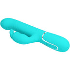 JOLI AMOUR - VIBRATEUR LAPIN COALE PERLES VERT AQUA